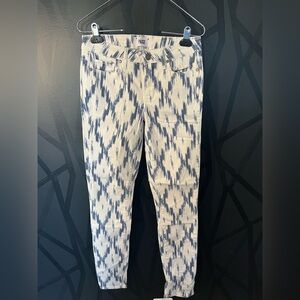 PAIGE Ikat Patterned Skinny Jeans